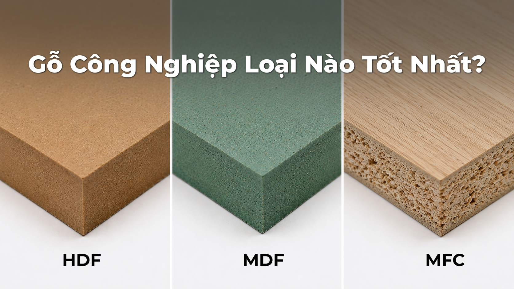 Gỗ Công Nghiệp Loại Nào Tốt Nhất? So Sánh Chi Tiết MDF, HDF Và MFC Dành Cho Người Tiêu Dùng