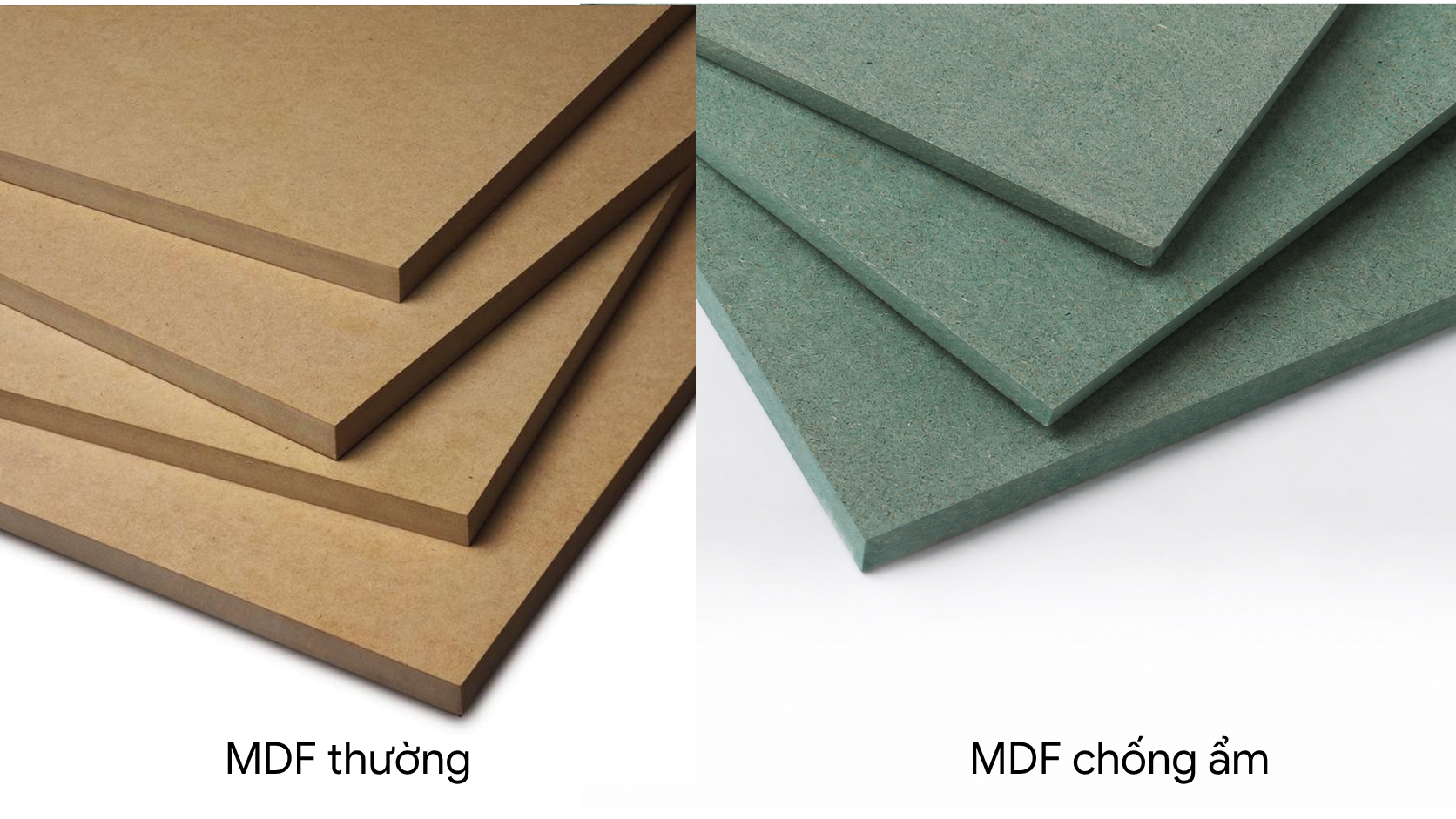 phân biệt mdf thường và mdf chống ẩm